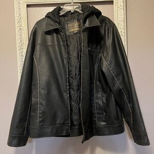 Arizona Jean Company Black Mens Leather Coat Size XXL